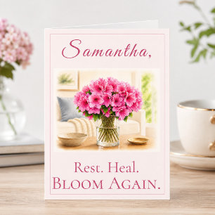 Tarjeta de Pronta Recuperación con Ramo Floral Ros