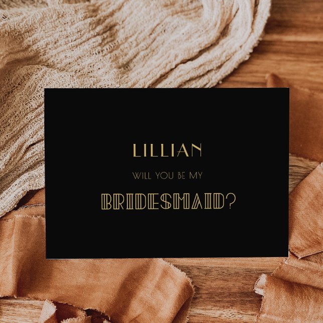 Tarjeta de propuesta artística deco bridesmaid de  (Subido por el creador)