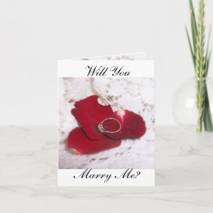 Tarjeta de propuesta boda ¿Se Casará Conmigo? Anil