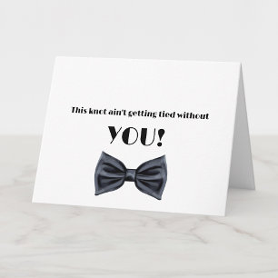 Tarjeta de propuesta Bowtie Groomsman