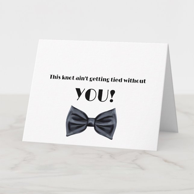 Tarjeta de propuesta Bowtie Groomsman (Subido por el creador)