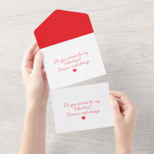 Tarjeta de propuesta de amor romántica