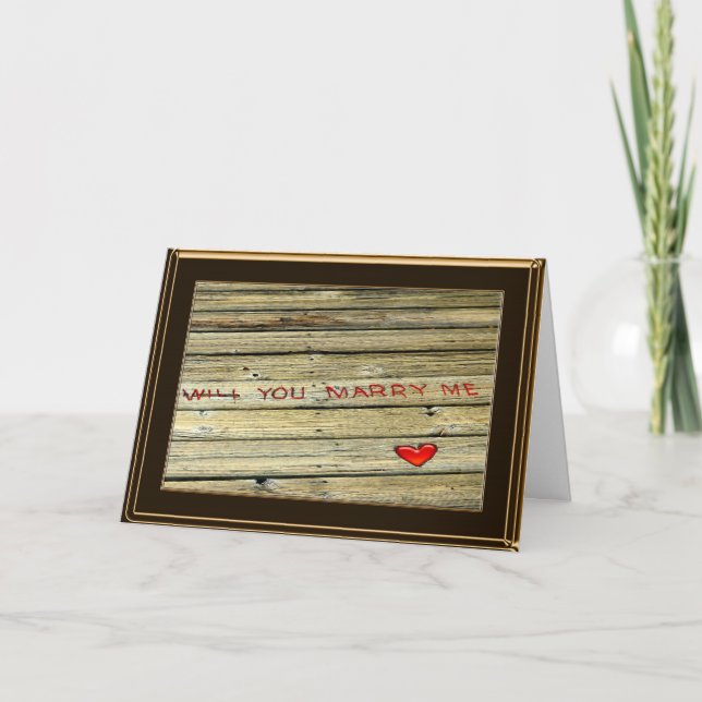 Tarjeta de propuesta de boda (Anverso)