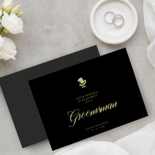 Tarjeta de propuesta de boda minimalista divertida