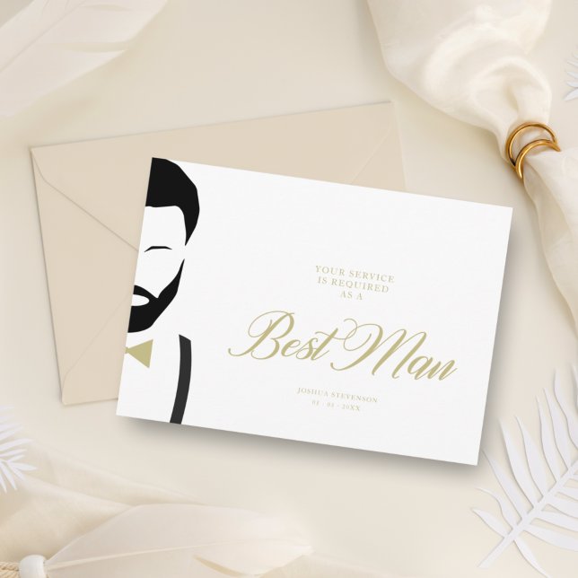 Tarjeta de propuesta de Boda simple de la mejor si (Subido por el creador)
