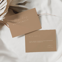 Tarjeta de propuesta de Boho Elegant Pale Taupe Br