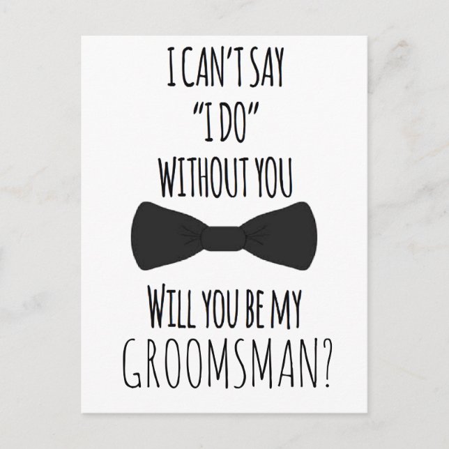Tarjeta de propuesta de Bridesmaid Groomsman (Anverso)