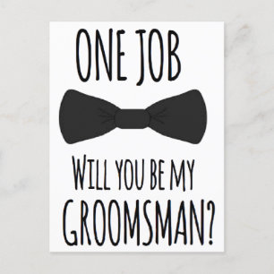 Tarjeta de propuesta de Bridesmaid Groomsman