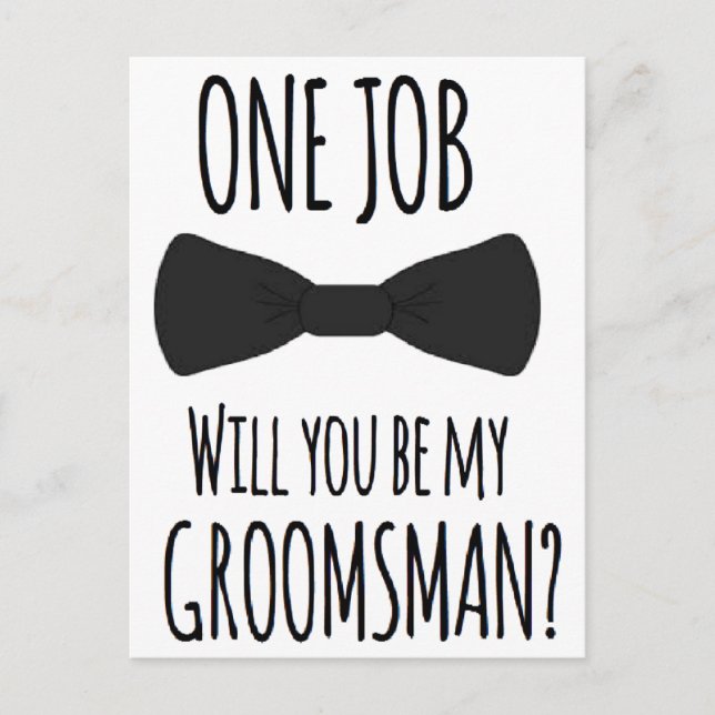 Tarjeta de propuesta de Bridesmaid Groomsman (Anverso)