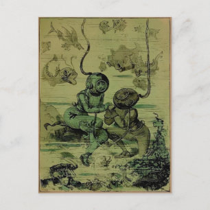 Tarjeta de propuesta de buzo vintage