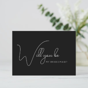 Tarjeta de propuesta de caligrafía de moda para la
