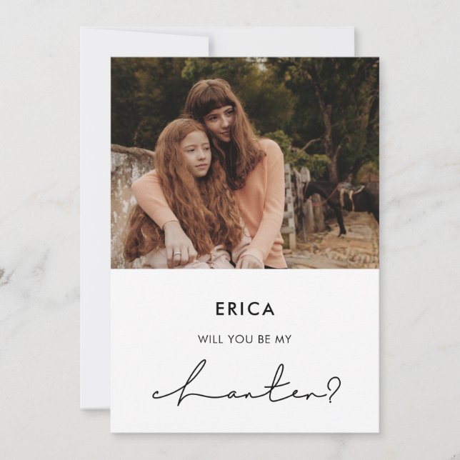 Tarjeta de propuesta de Chanter minimalista (Anverso)