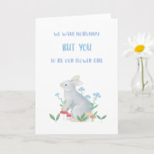 Tarjeta de propuesta de chica de Flor Conjunta