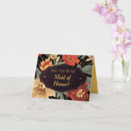 tarjeta de propuesta de criada de honor