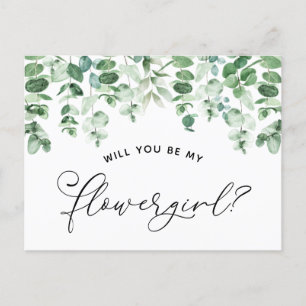 Tarjeta de propuesta de dama de flores