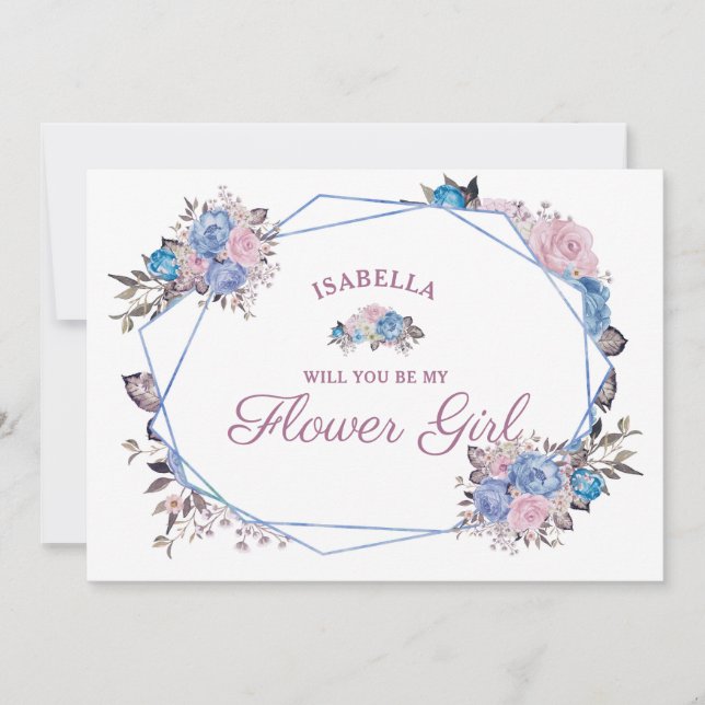 Tarjeta de propuesta de dama de flores con encanto (Anverso)