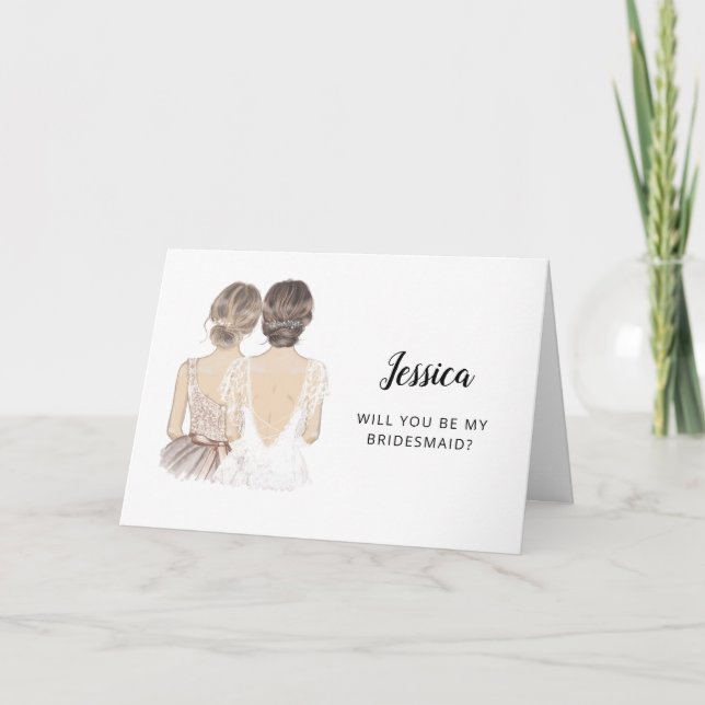 Tarjeta de Propuesta de Dama de Honor (Anverso)