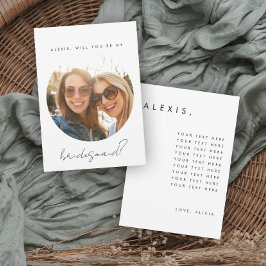 Tarjeta de propuesta de dama de honor