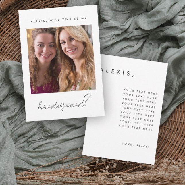 Tarjeta de propuesta de dama de honor (Subido por el creador)