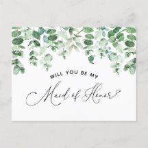 Tarjeta de propuesta de dama de honor