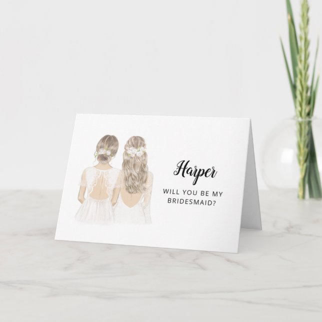 Tarjeta de Propuesta de Dama de Honor (Anverso)