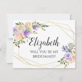 Tarjeta de propuesta de dama de honor Carolina