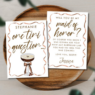 Tarjeta de propuesta de dama de honor Chic Espress
