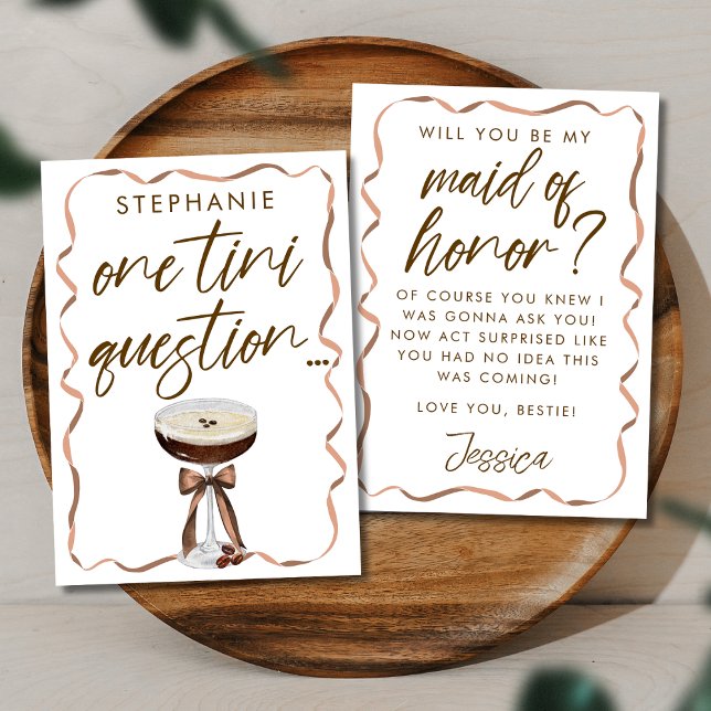 Tarjeta de propuesta de dama de honor Chic Espress (Subido por el creador)