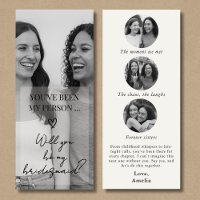 Tarjeta de propuesta de dama de honor con collage