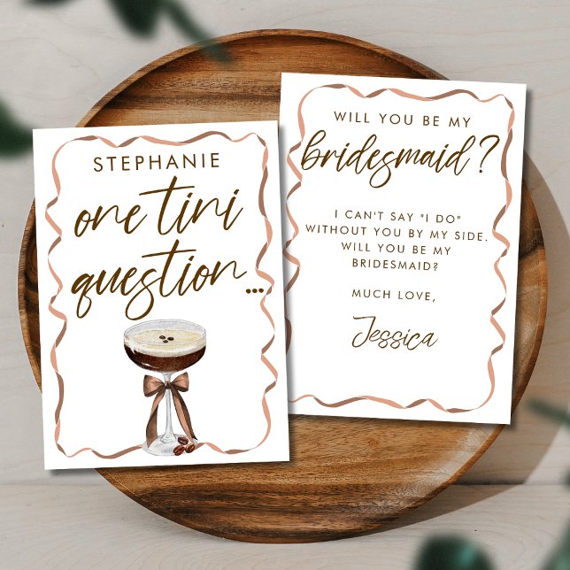 Tarjeta de Propuesta de Dama de Honor con Elegante (Subido por el creador)