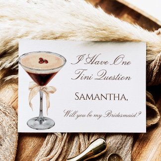 Tarjeta de Propuesta de Dama de Honor con Martini