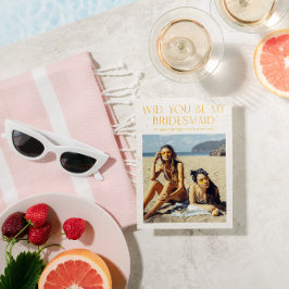 Tarjeta de propuesta de dama de honor con paleta d