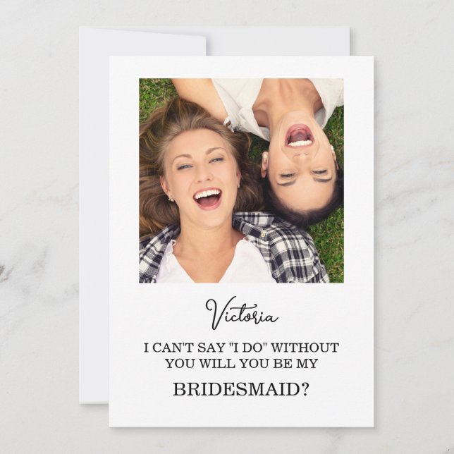 Tarjeta de propuesta de dama de honor de boda de r (Anverso)