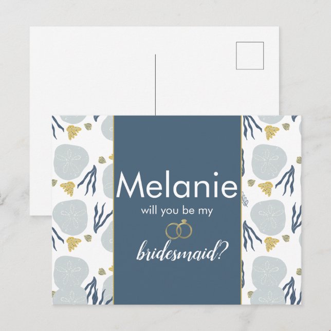 Tarjeta de propuesta de dama de honor de dólar de  (Anverso / Reverso)