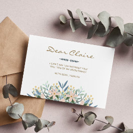 Tarjeta de propuesta de dama de honor de flor silv