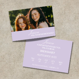 Tarjeta de propuesta de dama de honor de lila