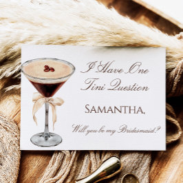 Tarjeta de propuesta de dama de honor de Martini d