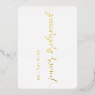 Tarjeta de propuesta de dama de honor junior elega