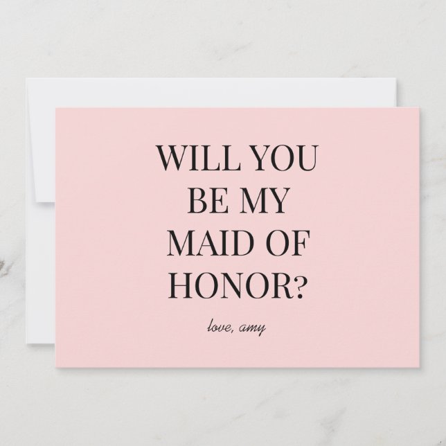 Tarjeta de propuesta de dama de honor personalizab (Anverso)