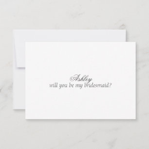 Tarjeta de propuesta de dama de honor personalizad