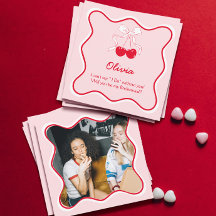 Tarjeta de propuesta de dama de honor Rosa Rojo ¿S