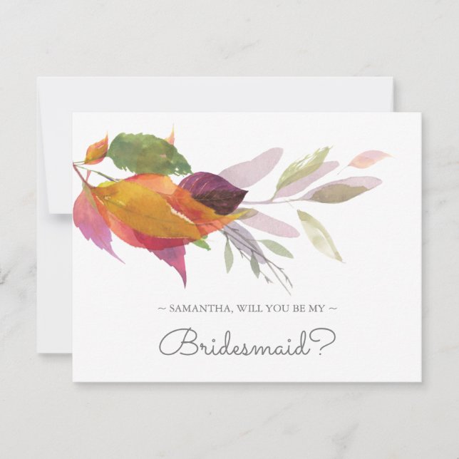 TARJETA DE PROPUESTA DE DAMAS DE HONOR, Vegetación (Anverso)