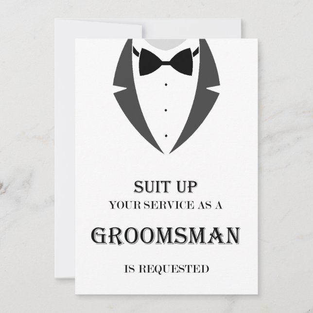 Tarjeta de propuesta de Demanda para ser mi Grooms (Anverso)