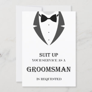 Tarjeta de propuesta de Demanda para ser mi Grooms
