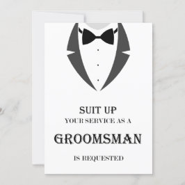 Tarjeta de propuesta de Demanda para ser mi Grooms