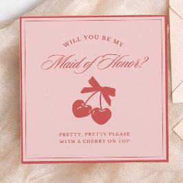 Tarjeta de propuesta de doncella de honor para don