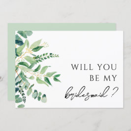Tarjeta de propuesta de Eucalyptus Greenery Brides