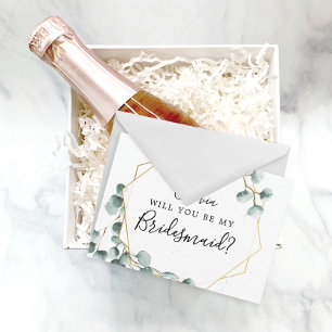 Tarjeta de propuesta de Eucalyptus Greenery Brides