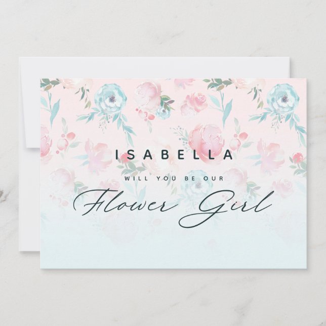 Tarjeta de Propuesta de Flor de Jardín Francés Flo (Anverso)