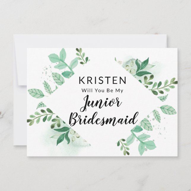 Tarjeta de propuesta de Foliage Botánico Jr. Bride (Anverso)
